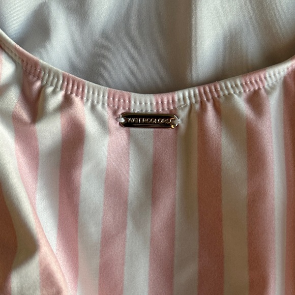 Kenny Flowers Pink and White Striped One Piece Swimsuit - Picture 10 of 12